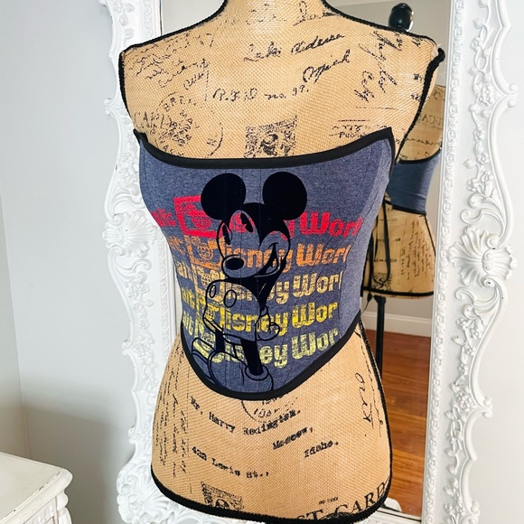 New York Couture *One of a Kind* Velvet MICKEY Boned Corset Crop Top - Picture 4 of 6